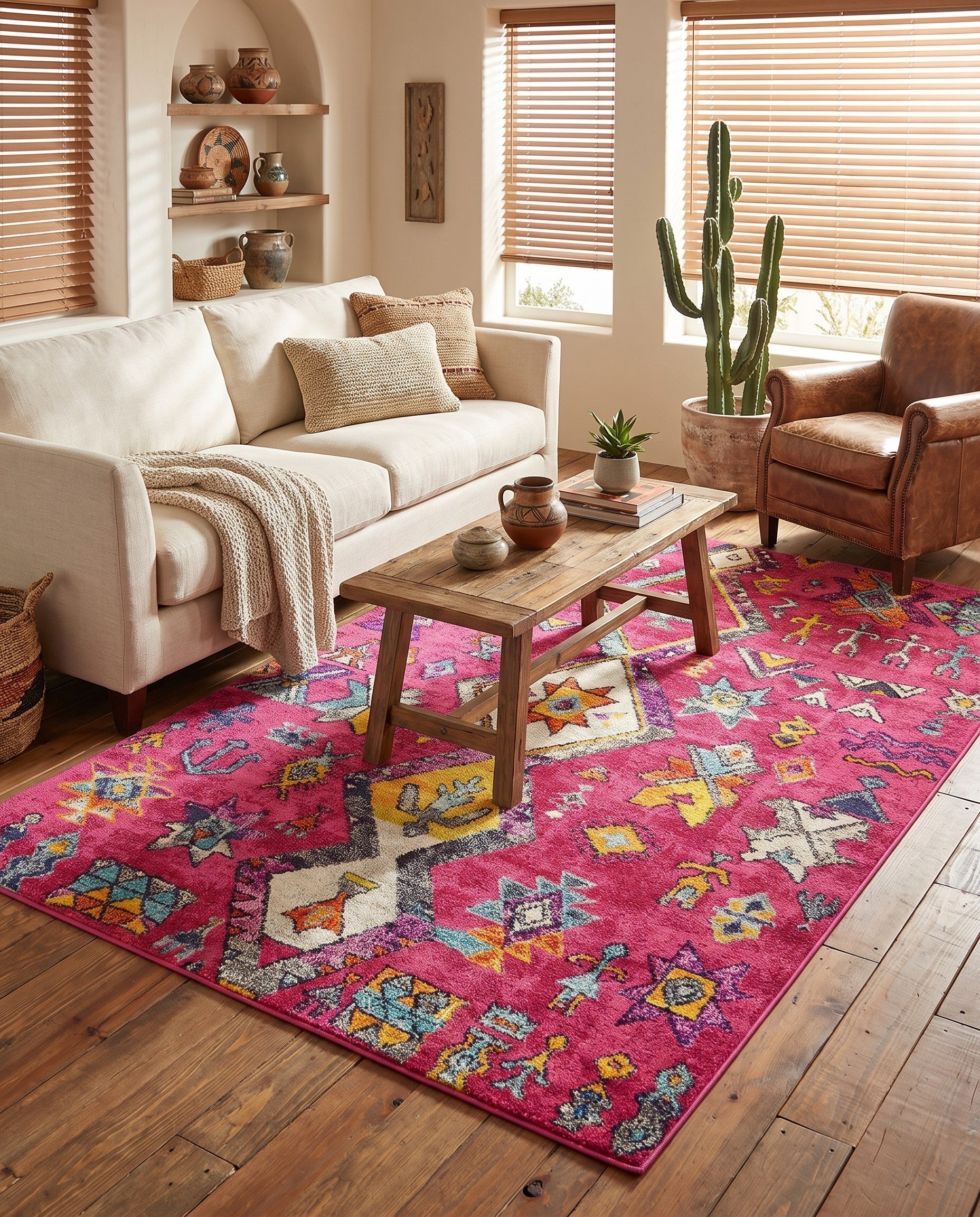 Pink Washable Mesa Rug