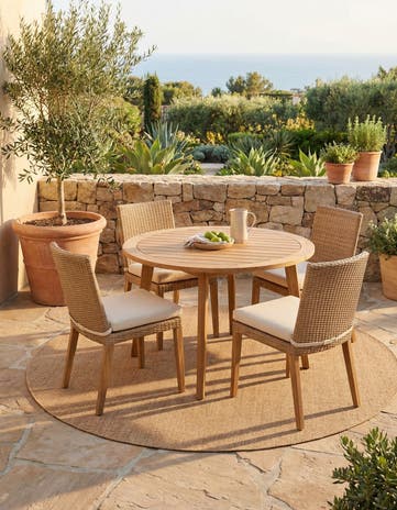6' x 6' Easy-Clean Modern Indoor / Outdoor Round Rug