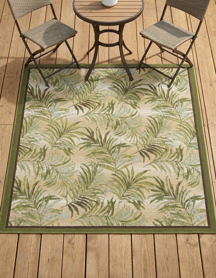 6' x 6' Easy-Clean Botanical Indoor / Outd...
