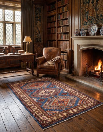 2' 11 x 4' 4 Hand Knotted Kazak Rug
