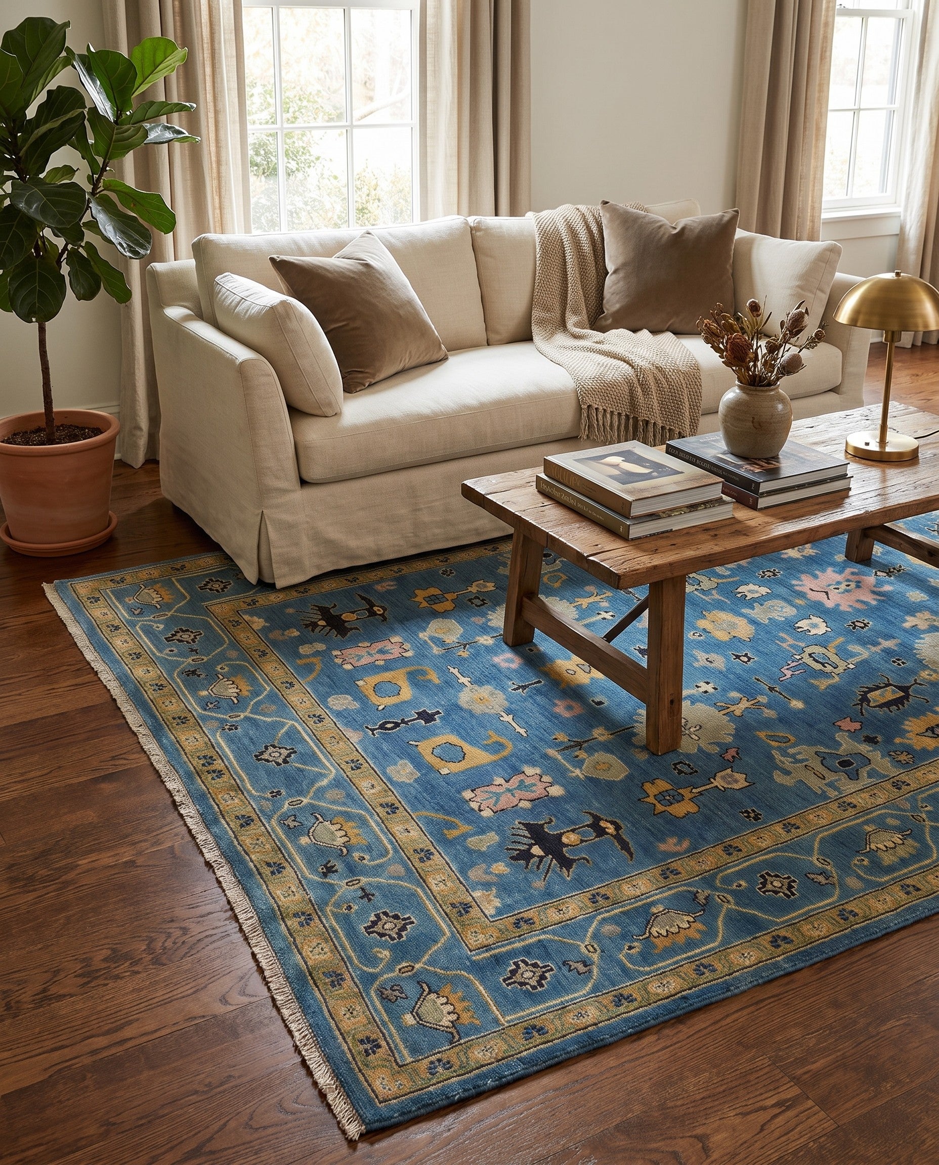 6' 9 x 9' 11 Hand Knotted Kazak Rug