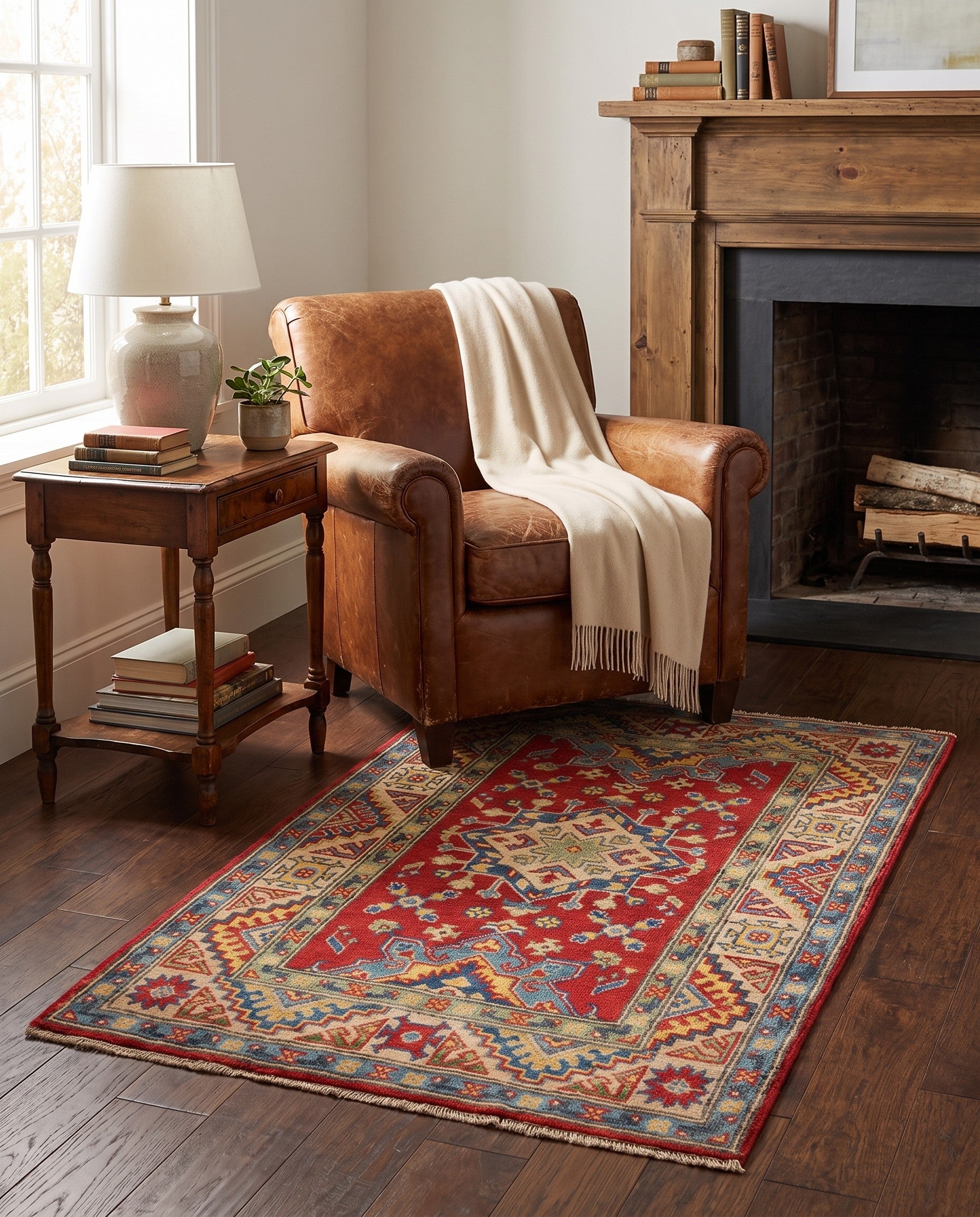 2' 7 x 4' 2 Hand Knotted Kazak Rug