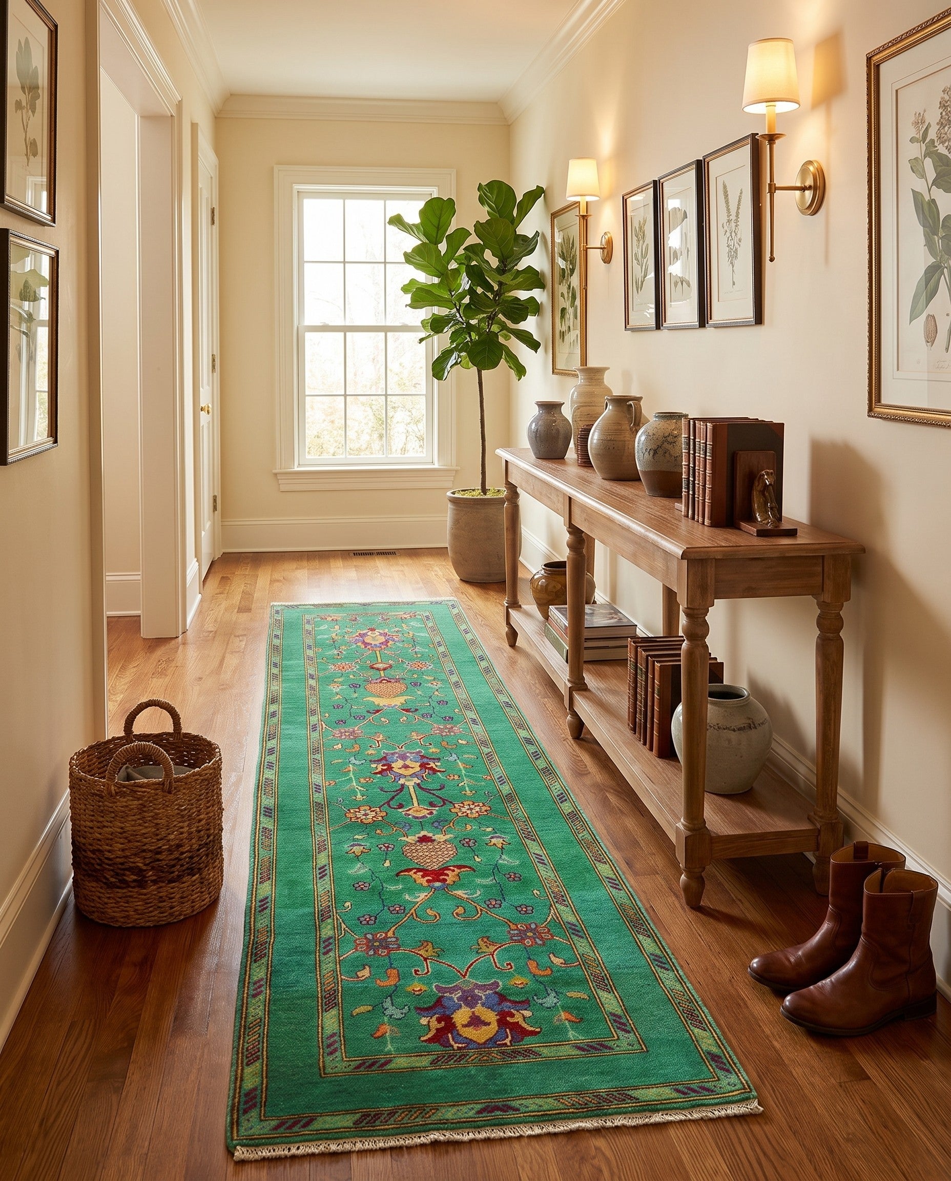 2' 9 x 9' 11 Hand Knotted Kazak Runner Rug