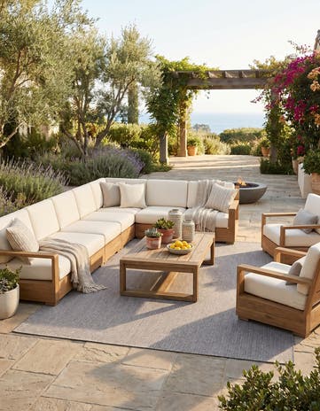Gray Easy-Clean Checkered Indoor / Outdoor Rug