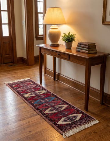 1' x 3' 10 Hand Knotted Bokhara Oriental Wool Runner Rug