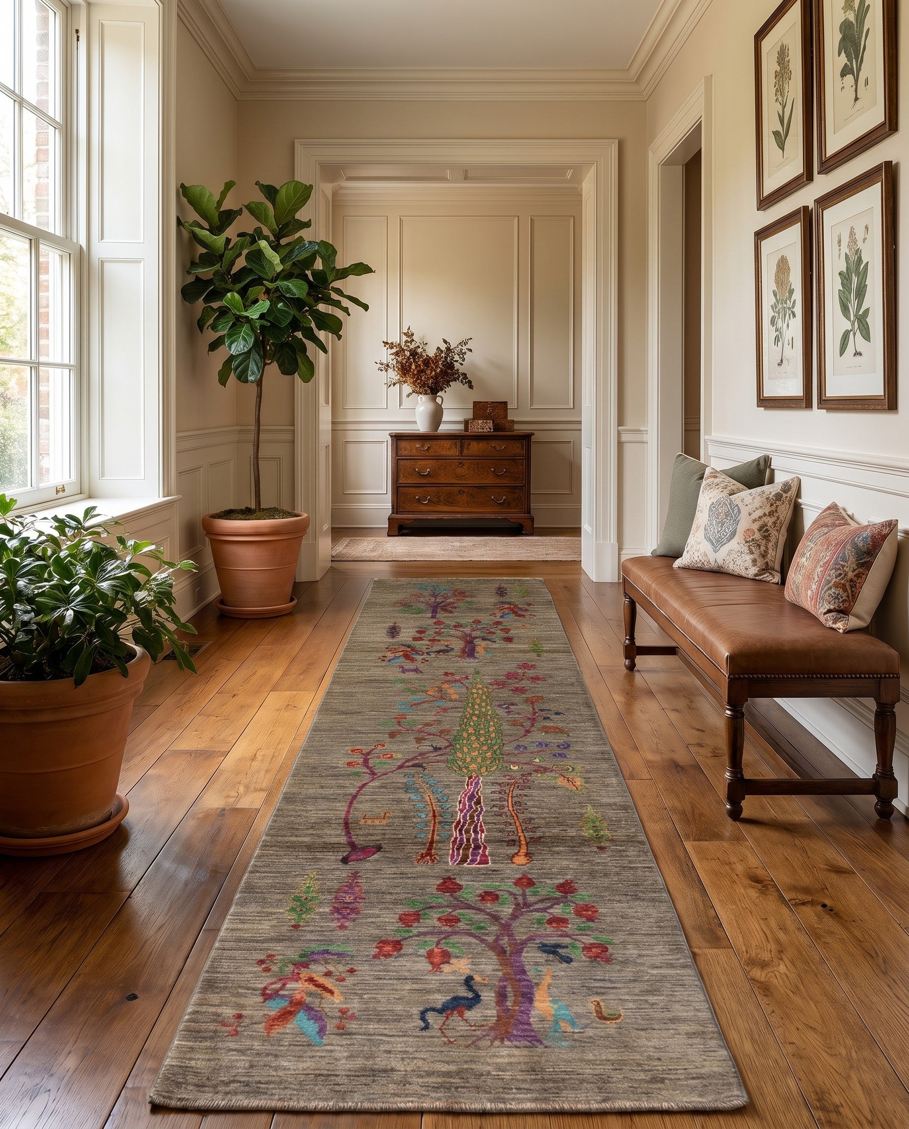 2' 7 x 10' 4 Hand Knotted Ariana Ziegler Runner Rug