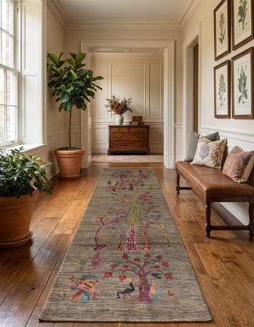 2' 7 x 10' 4 Hand Knotted Ariana Ziegler Runner Rug