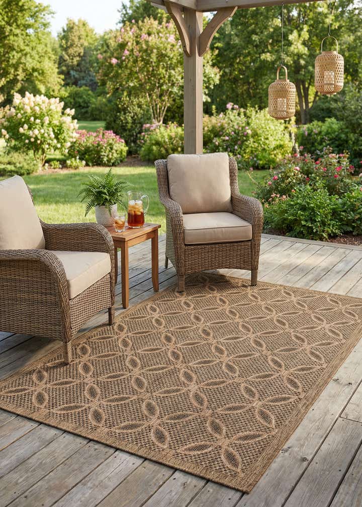 4' x 6' Easy-Clean Trellis Indoor / Outdoor Rug