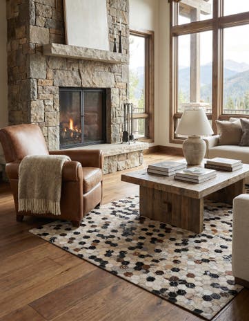 4' 11 x 7' 10 Cowhide - Patchwork Rug