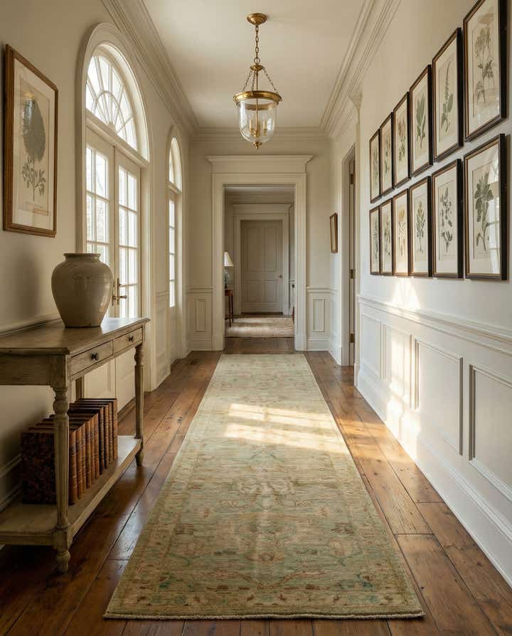 2' 9 x 13' 8 Hand Knotted Oushak Wool Runner Rug