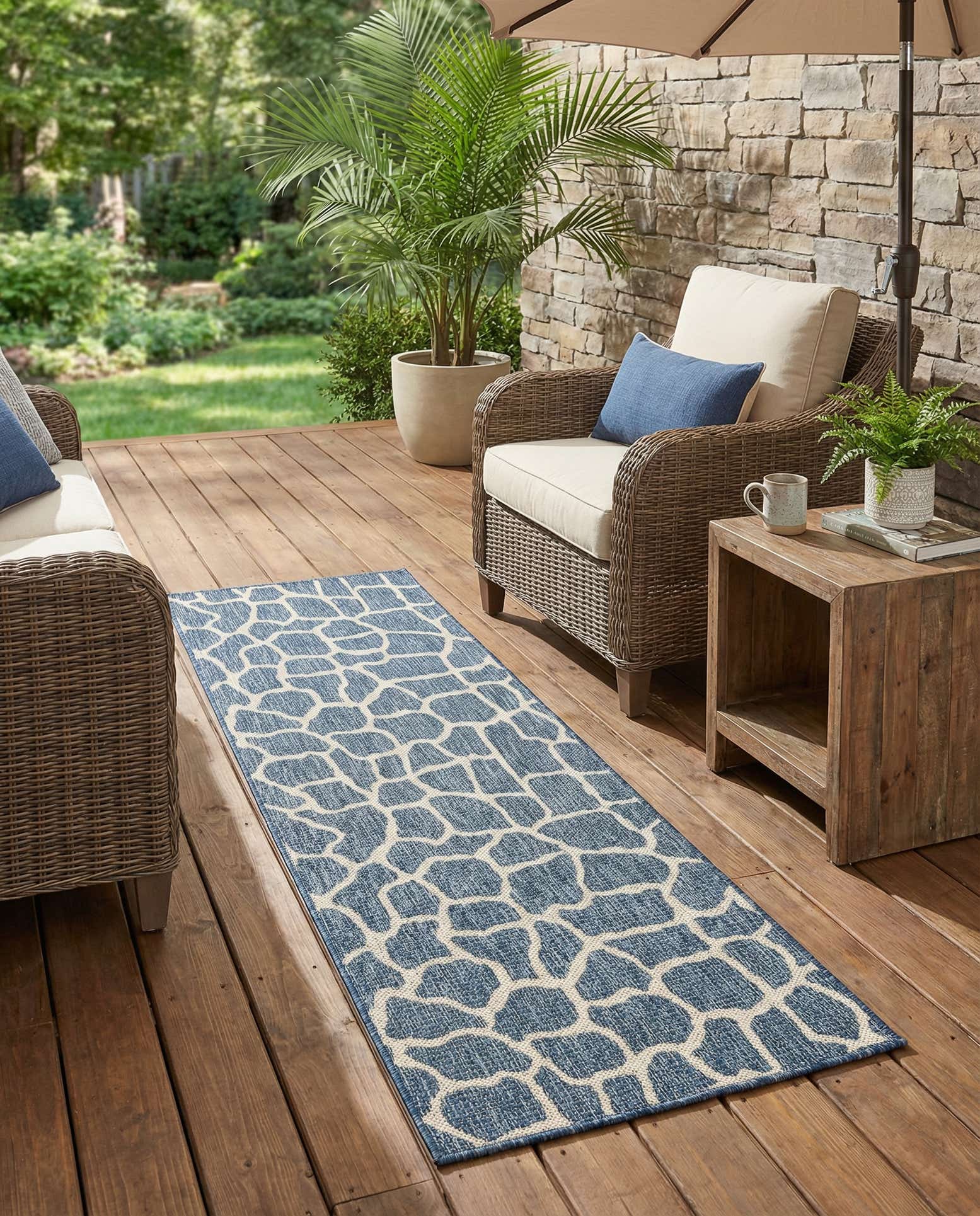 2' x 6' Easy-Clean Safari Indoor / Outdoor Runner Rug