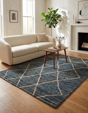 4' 10 x 5' 11 Hand Knotted Moroccan Wool Rug