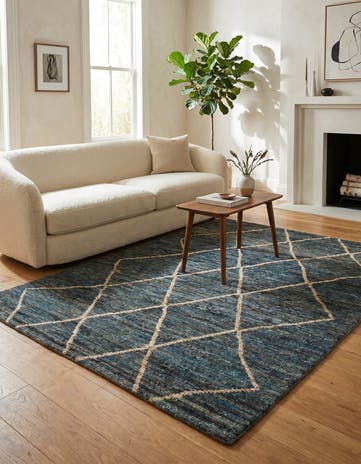 4' 10 x 5' 11 Hand Knotted Moroccan Wool Rug