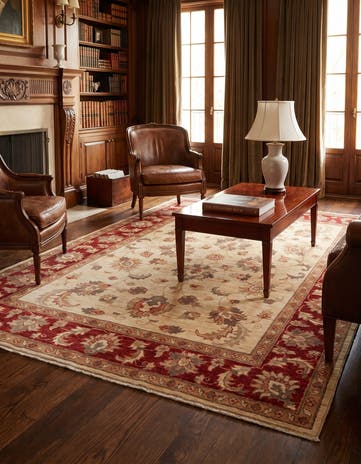 4' 11 x 6' 11 Hand Knotted Ziegler Rug