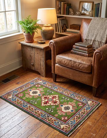 1' 11 x 2' 11 Hand Knotted Kazak Rug