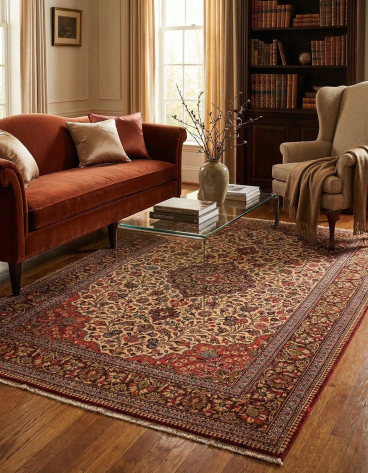 Detail image of 4' 7 x 7' 3 Ghom Rug