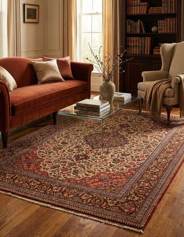 4' 7 x 7' 3 Ghom Rug
