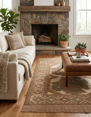 4' x 5' 9 Hand Woven Sumak Wool Rug