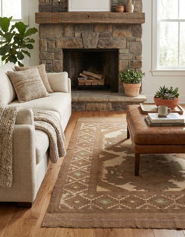4' x 5' 9 Hand Woven Sumak Wool Rug
