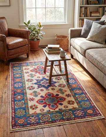 2' 6 x 4' 1 Hand Knotted Kazak Rug