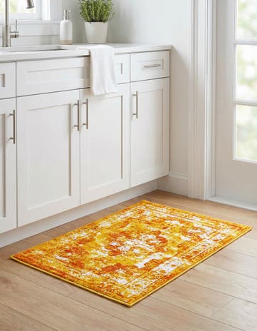 Orange Monte Carlo Rug