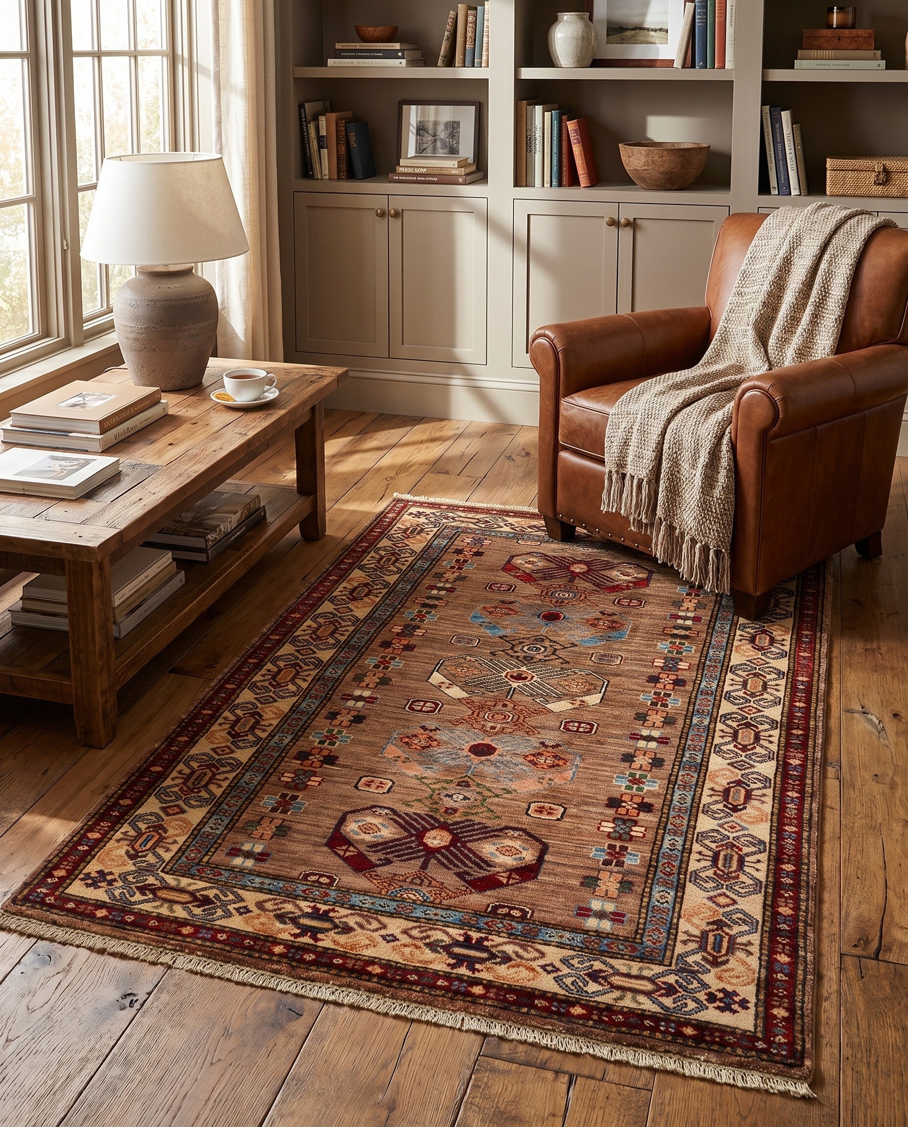 3' 6 x 5' 1 Hand Knotted Kazak Rug
