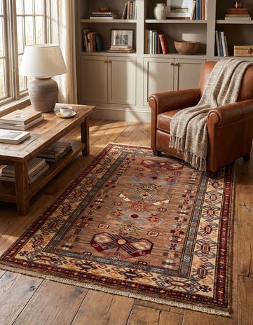 3' 6 x 5' 1 Hand Knotted Kazak Rug