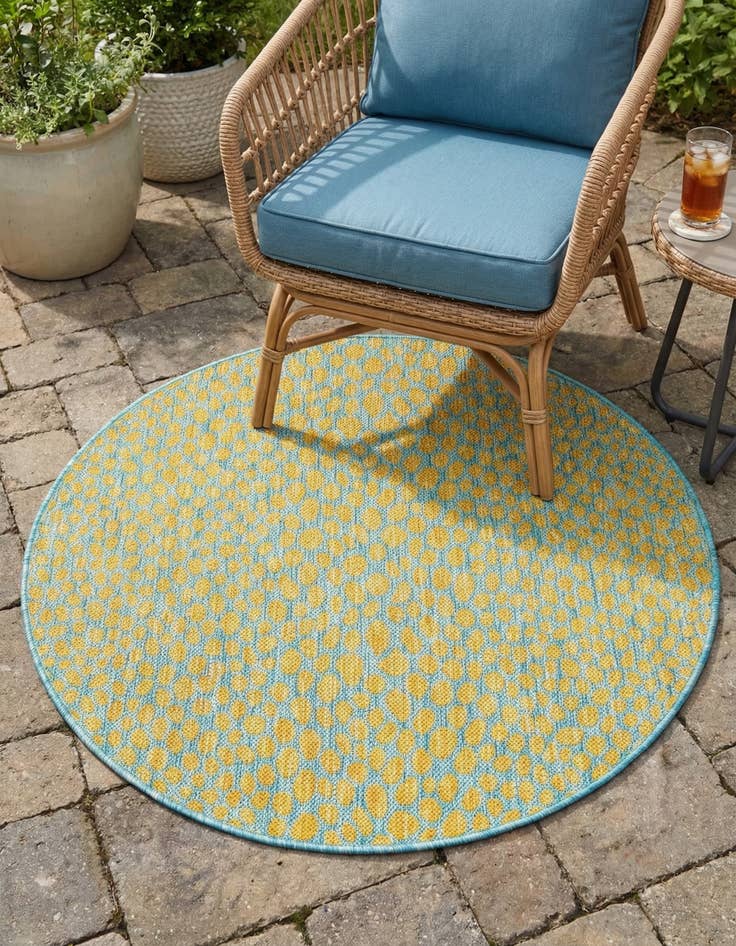 Detail image of 3' x 3' Washable Jill Zarin Cape Town Indoor / Outdoor Round Rug