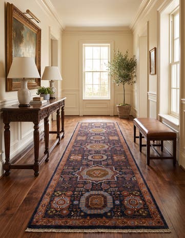 2' 8 x 9' 6 Hand Knotted Mamluk Ziegler Runner Rug