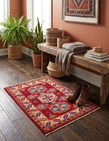 2' 1 x 2' 11 Hand Knotted Kazak Rug