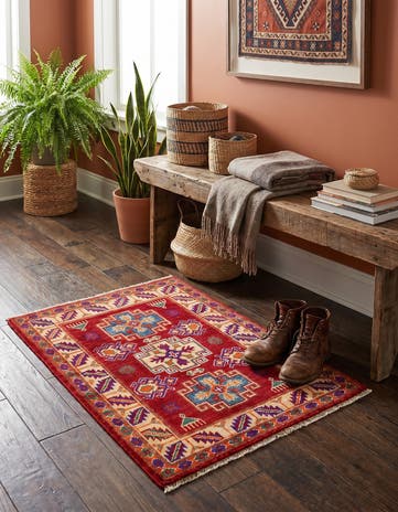 2' 1 x 2' 11 Hand Knotted Kazak Rug