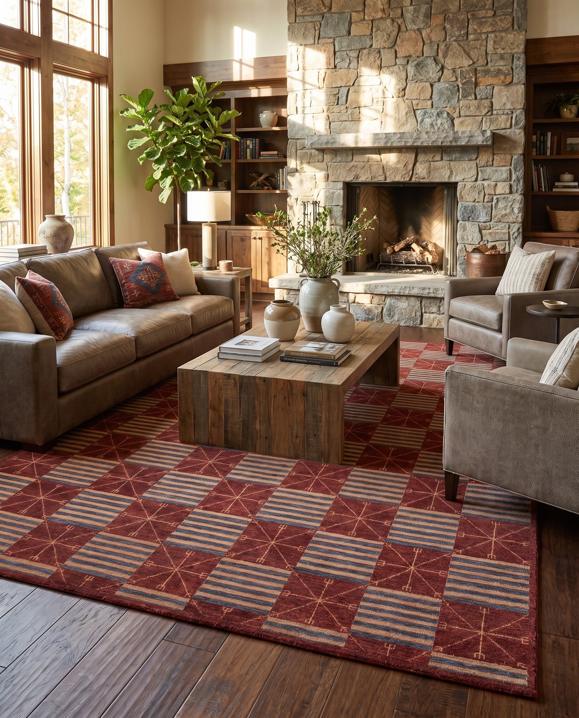 6' 7 x 9' 4 Hand Knotted Ziegler Modern Rug