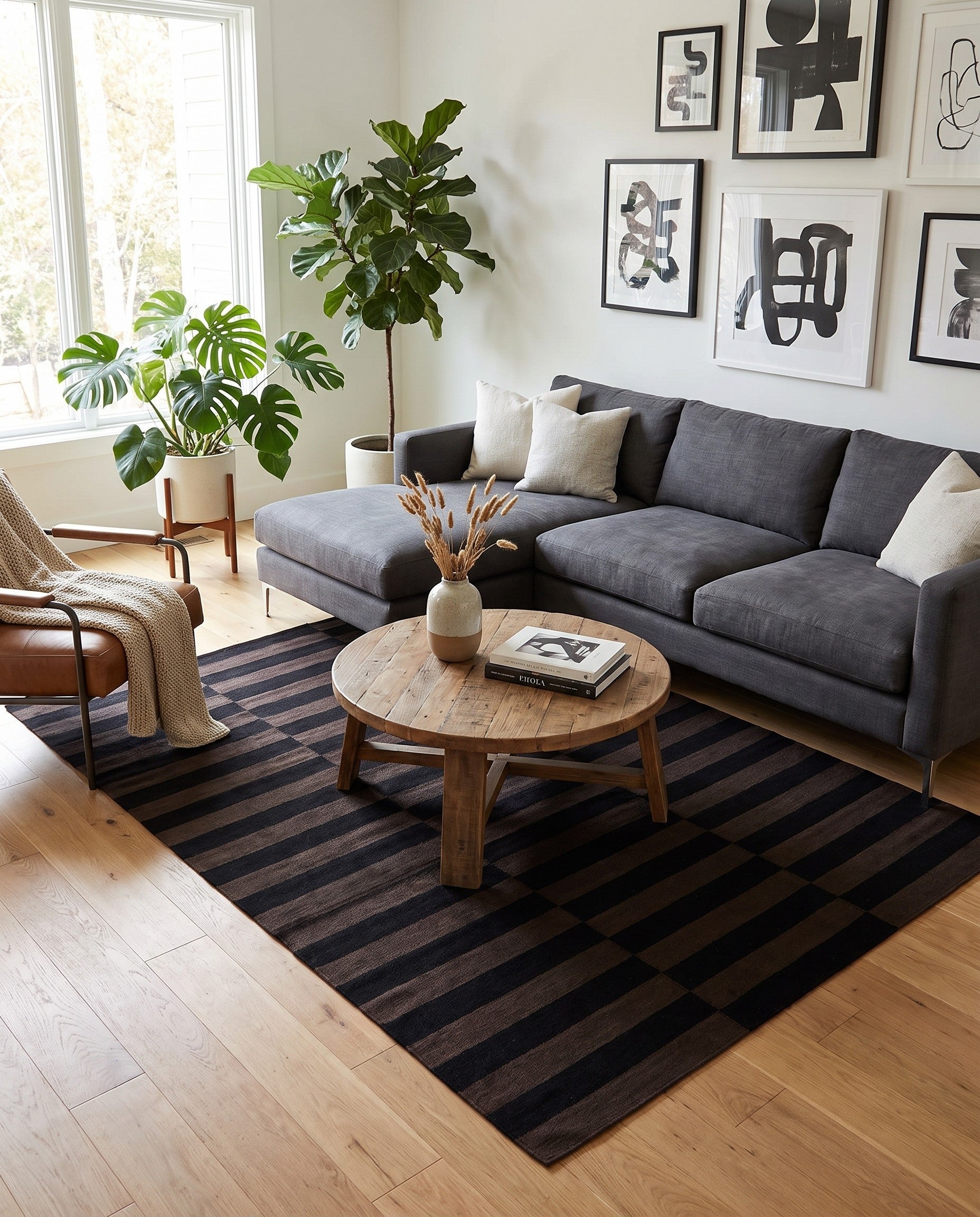 4' 2 x 5' 10 Hand Woven Kilim Modern Wool Rug
