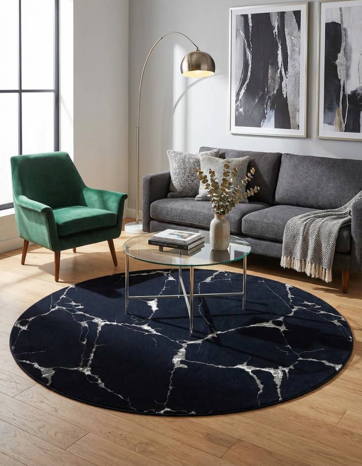 Detail image of 6' x 6' Vogue Geo Round Rug