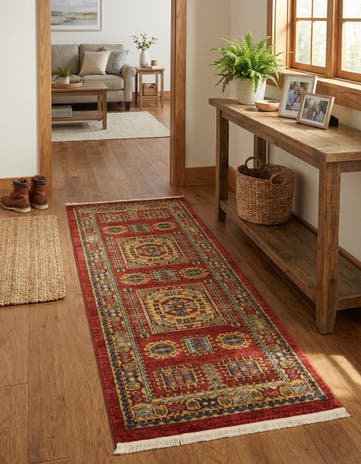 Red Sara Runner Rug