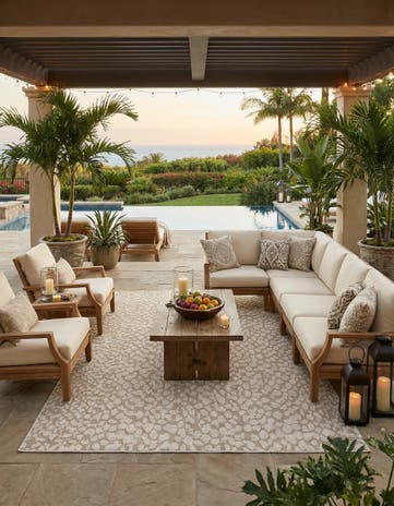 10' x 14' 1 Easy-Clean Safari Indoor / Outdoor Rug