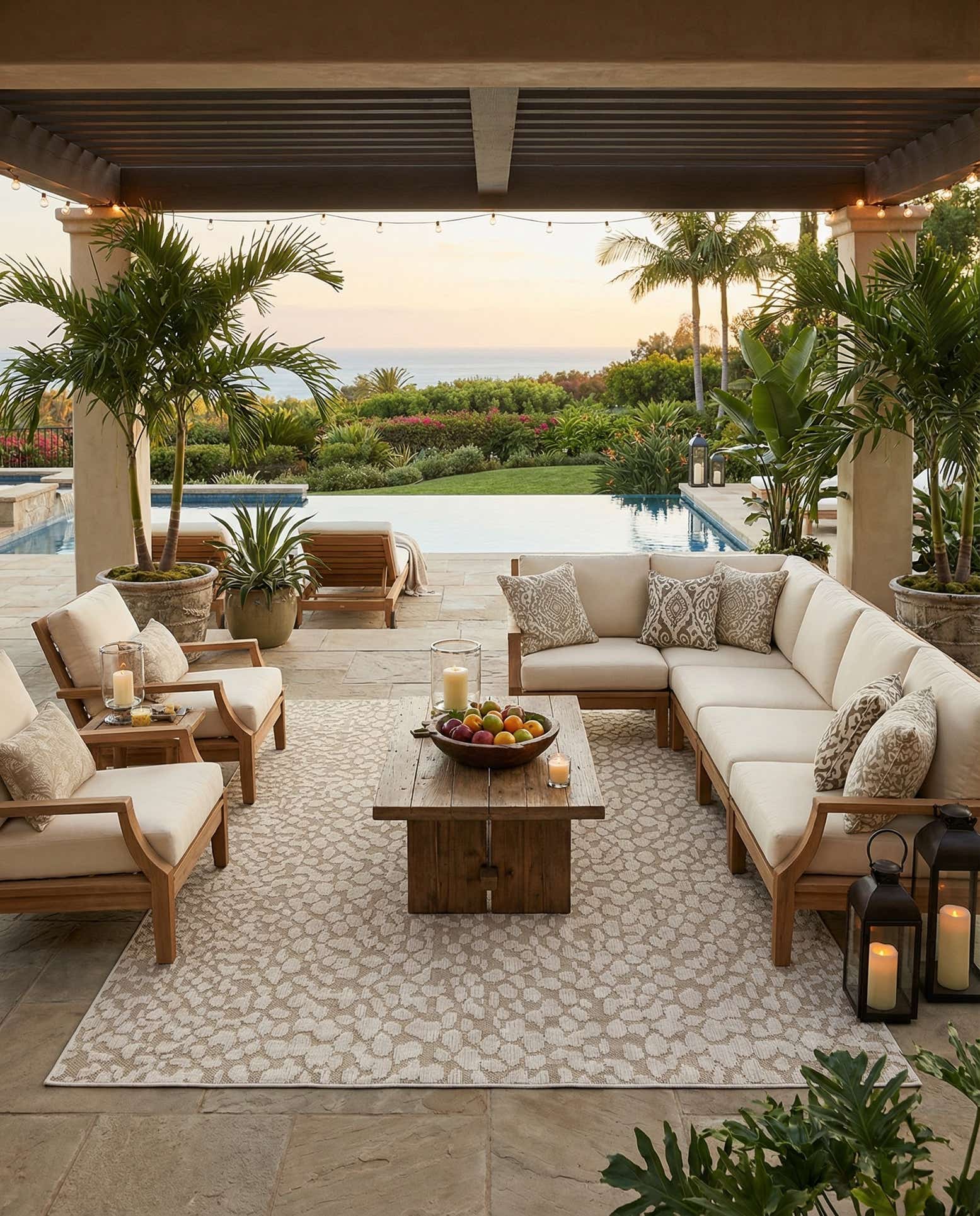 10' x 14' 1 Easy-Clean Safari Indoor / Outdoor Rug