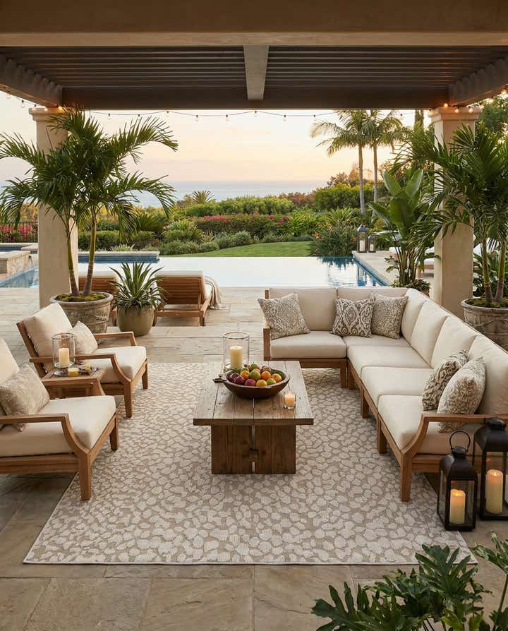 10' x 14' 1 Easy-Clean Safari Indoor / Outdoor Rug