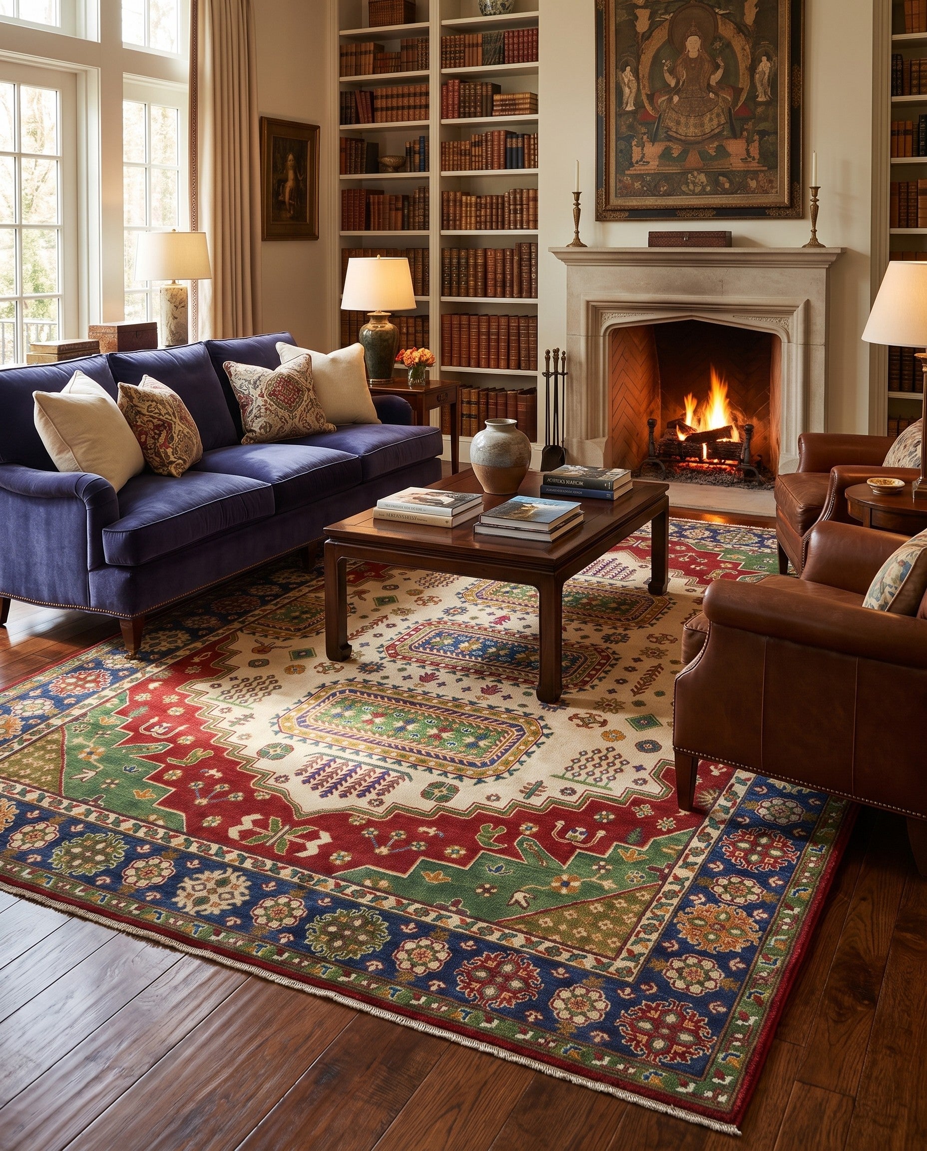 8' 2 x 10' 6 Hand Knotted Kazak Rug