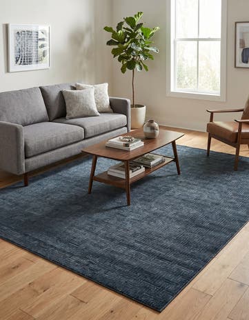 Jill Zarin Navy Blue Uptown Park Avenue Rug