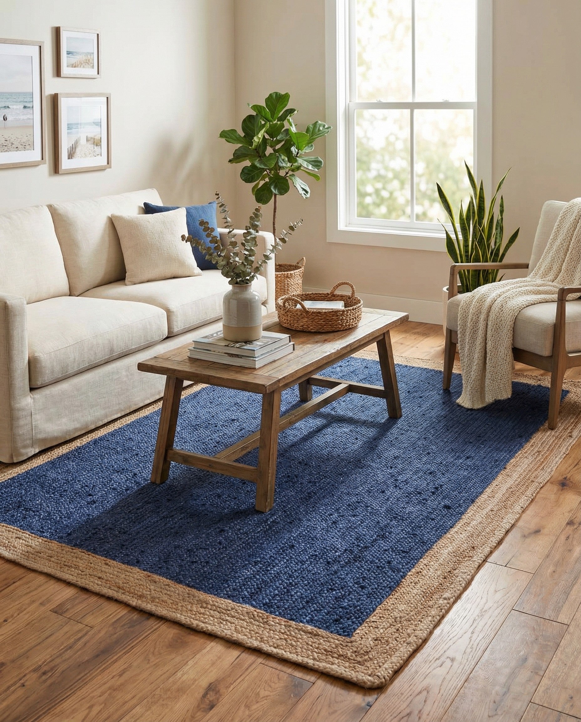 Primary image 5' 1 x 8'  Hand Braided Jute Rug