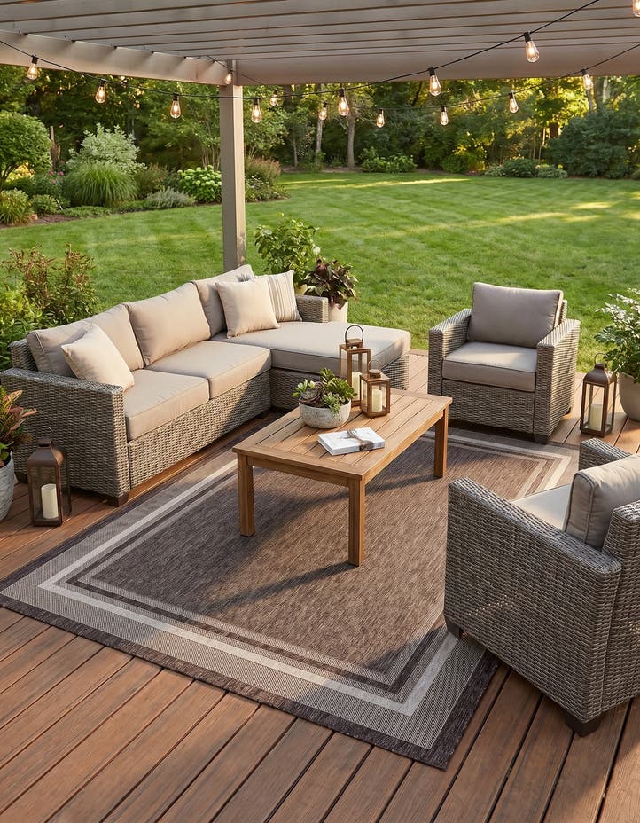 7' x 9' Easy-Clean Border Indoor / Outdoor...
