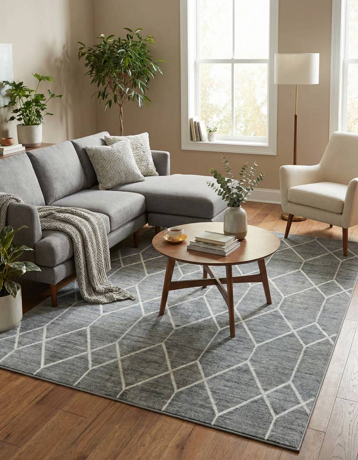 Detail image of 8' x 10' Lattice Trellis Rug