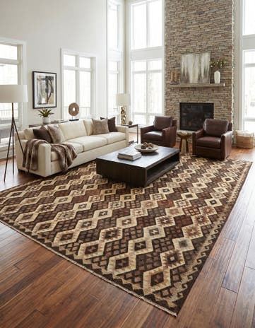 10' 3 x 15' 10 Hand Woven Kilim Modern Wool Rug