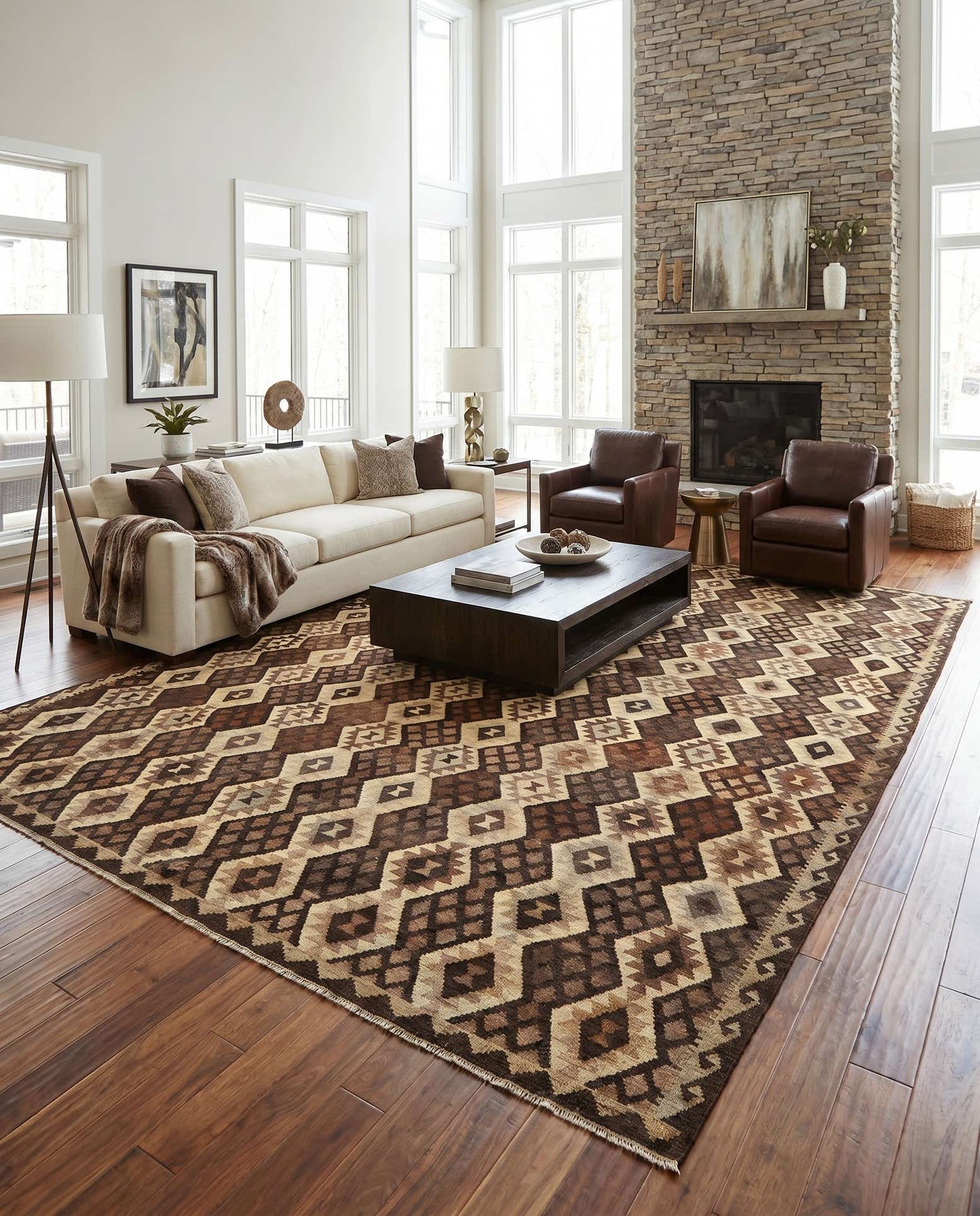 10' 3 x 15' 10 Hand Woven Kilim Modern Wool Rug
