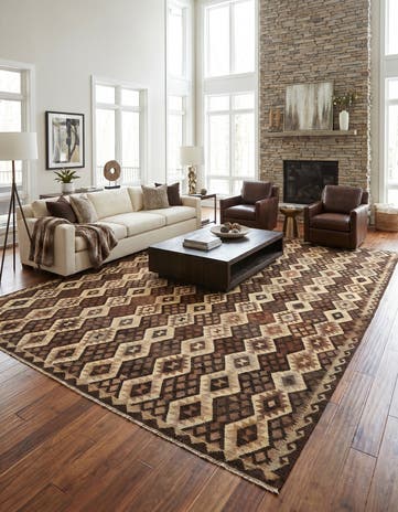 10' 3 x 15' 10 Hand Woven Kilim Modern Wool Rug