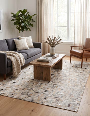5' x 8' 2 Cowhide Stocks Rug