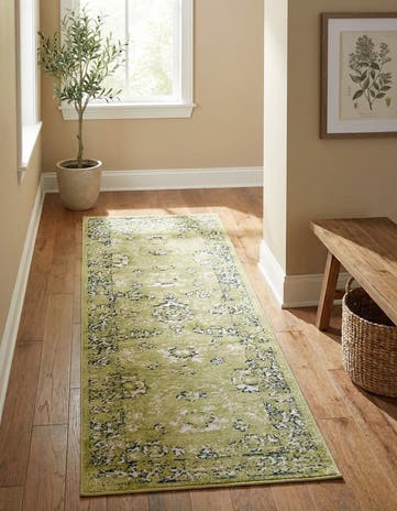 Green Charleston Runner Rug