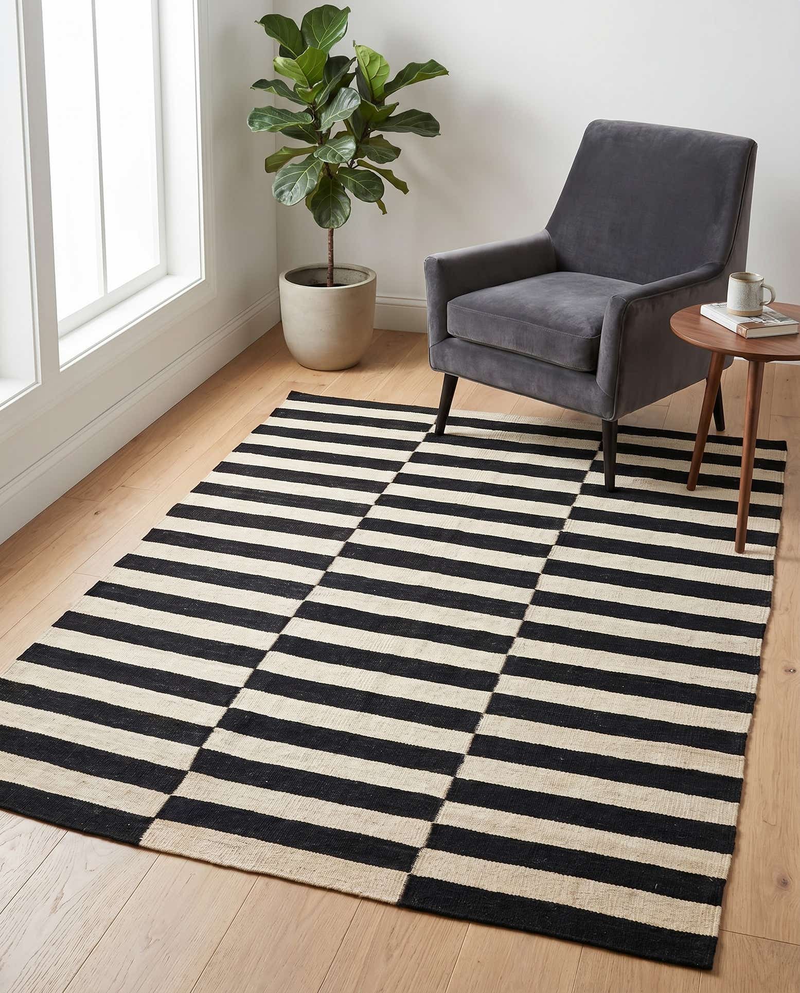 4' 1 x 5' 10 Hand Woven Kilim Suzani Wool Rug