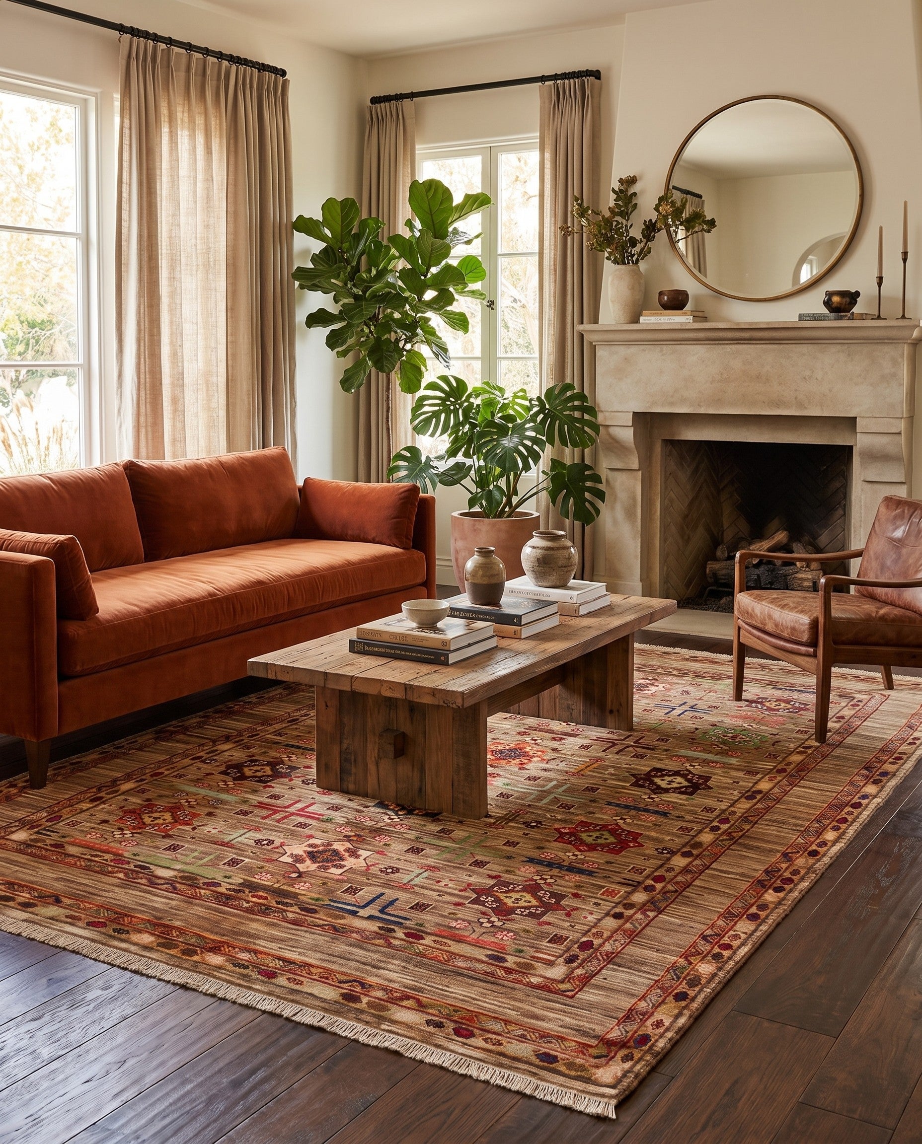 5' 1 x 6' 10 Hand Knotted Ariana Ziegler Rug